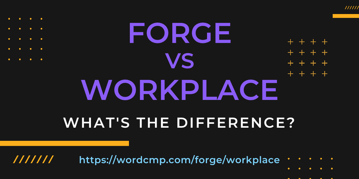 Difference between forge and workplace