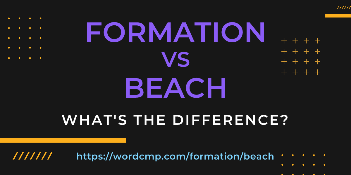 Difference between formation and beach