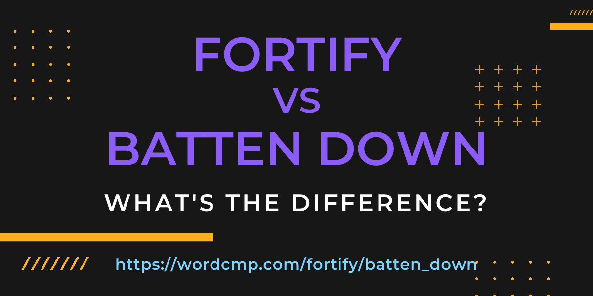 Difference between fortify and batten down