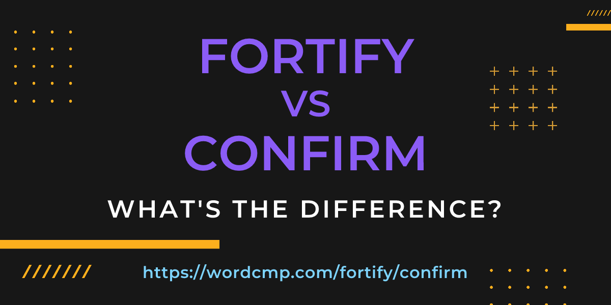 Difference between fortify and confirm