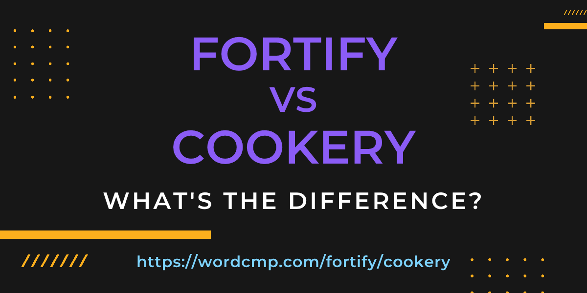 Difference between fortify and cookery