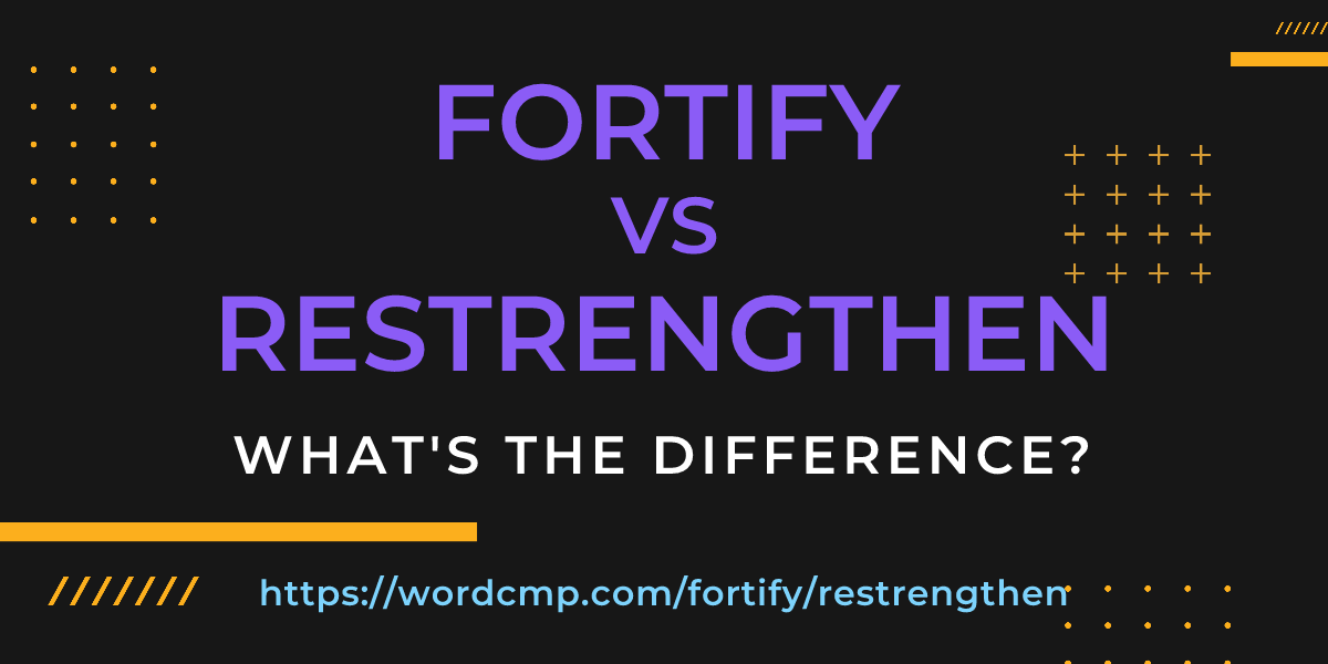 Difference between fortify and restrengthen