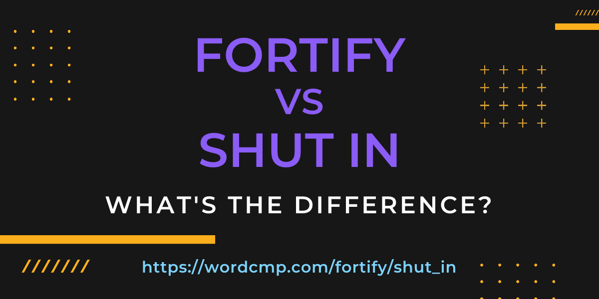 Difference between fortify and shut in