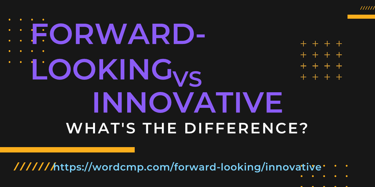 Difference between forward-looking and innovative