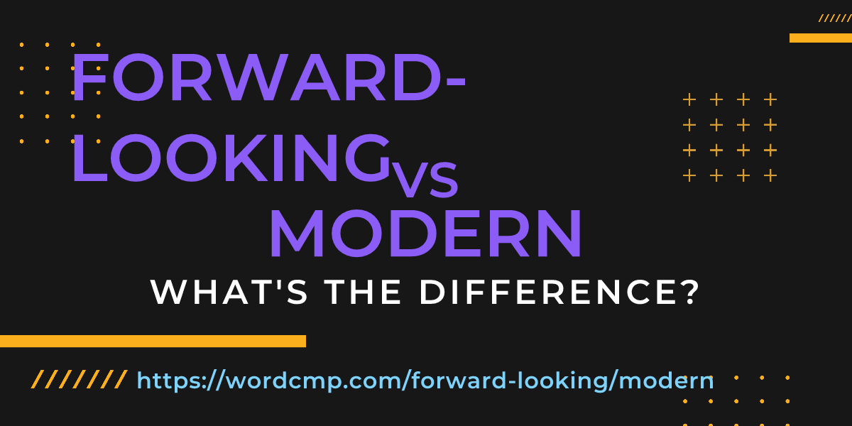Difference between forward-looking and modern