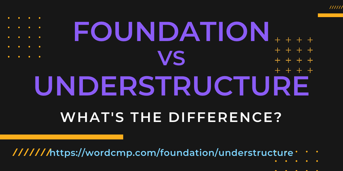 Difference between foundation and understructure