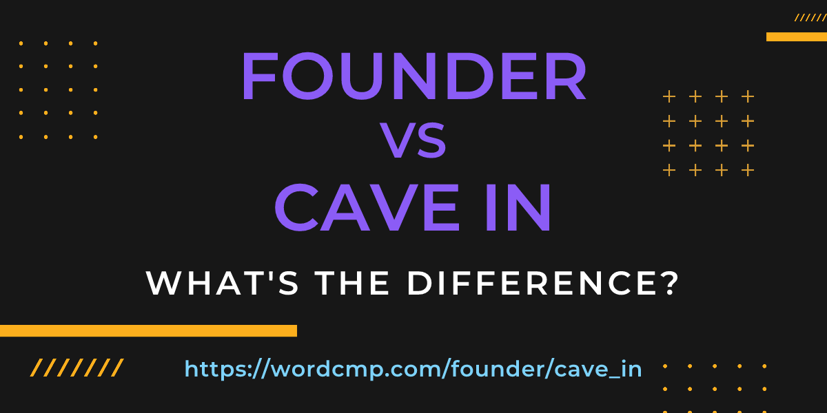 Difference between founder and cave in