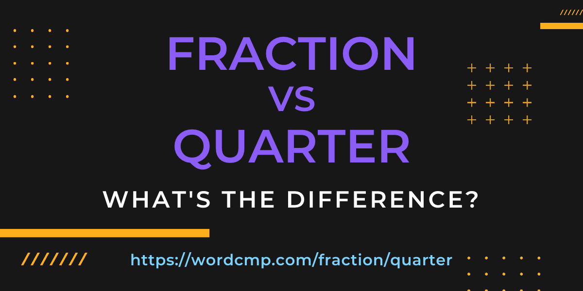 Difference between fraction and quarter