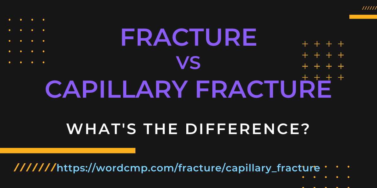 Difference between fracture and capillary fracture