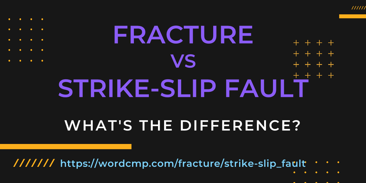 Difference between fracture and strike-slip fault