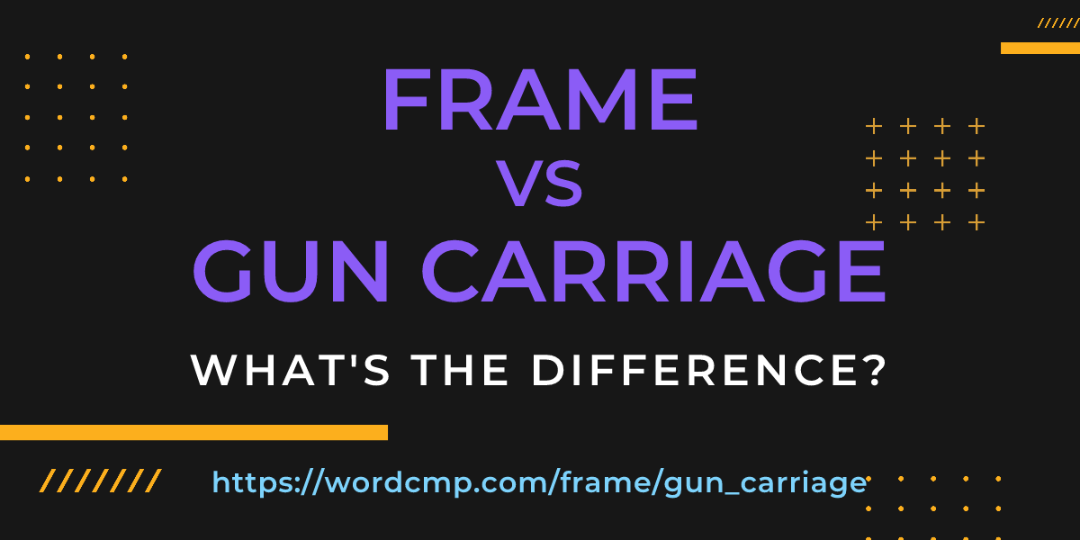 Difference between frame and gun carriage