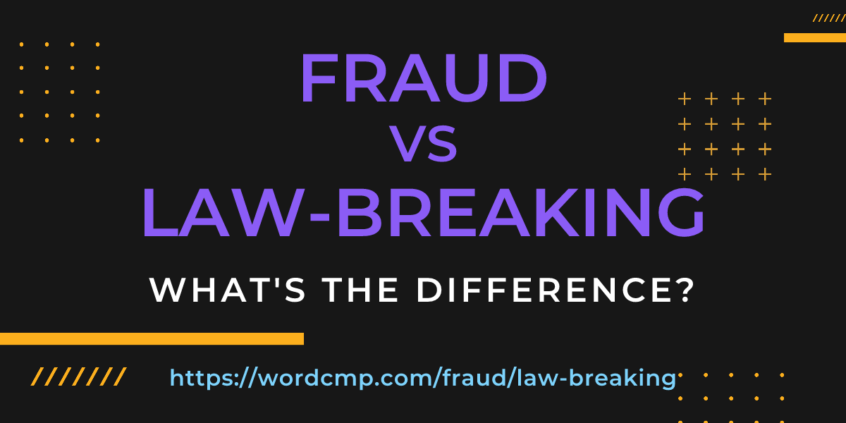 Difference between fraud and law-breaking