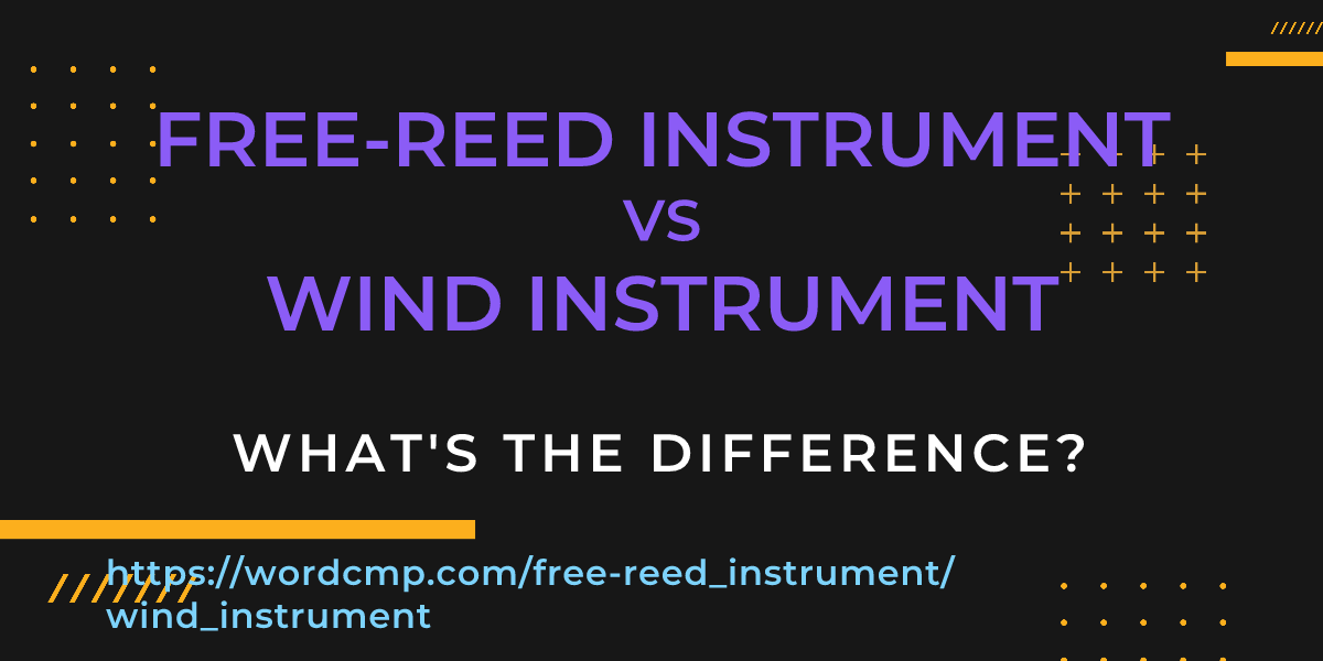 Difference between free-reed instrument and wind instrument