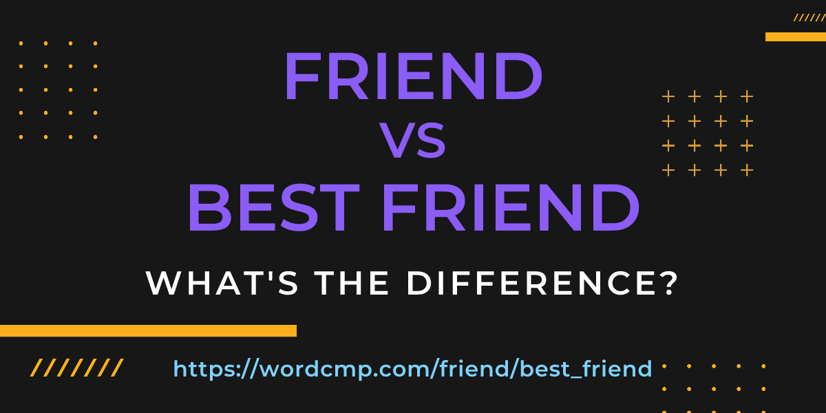 Difference between friend and best friend