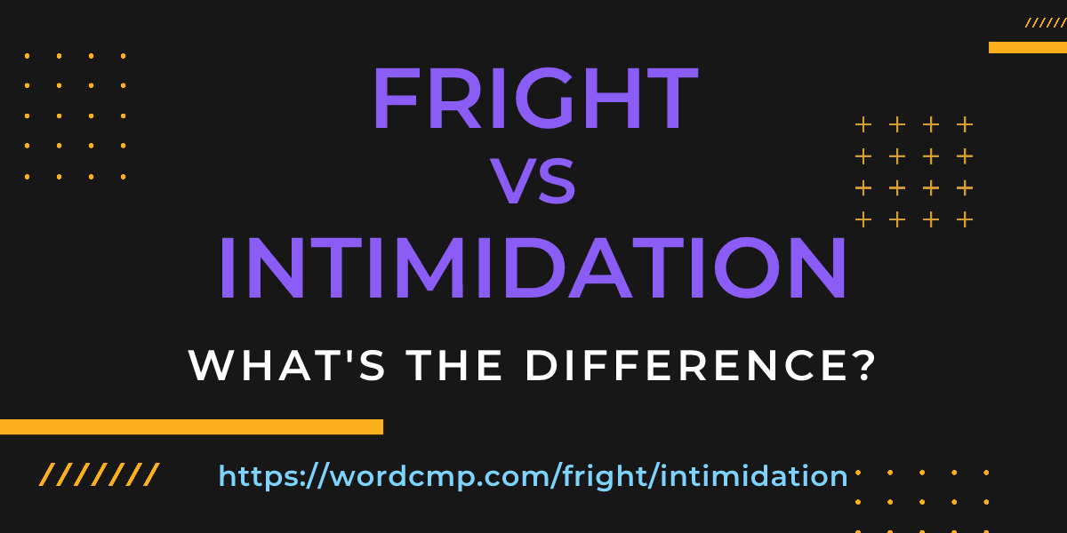 Difference between fright and intimidation