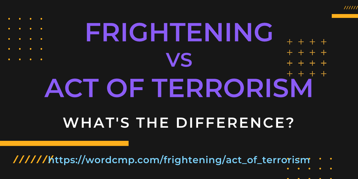 Difference between frightening and act of terrorism