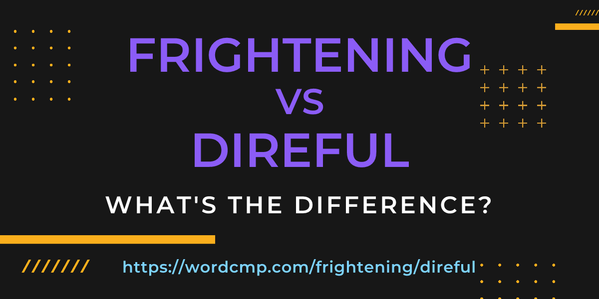 Difference between frightening and direful