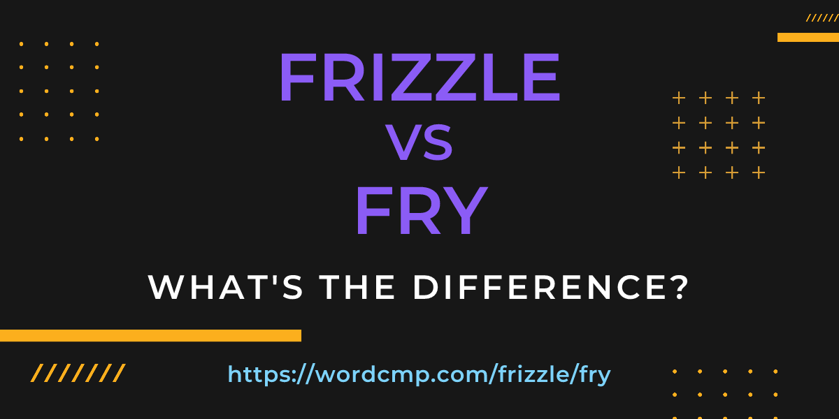 Difference between frizzle and fry