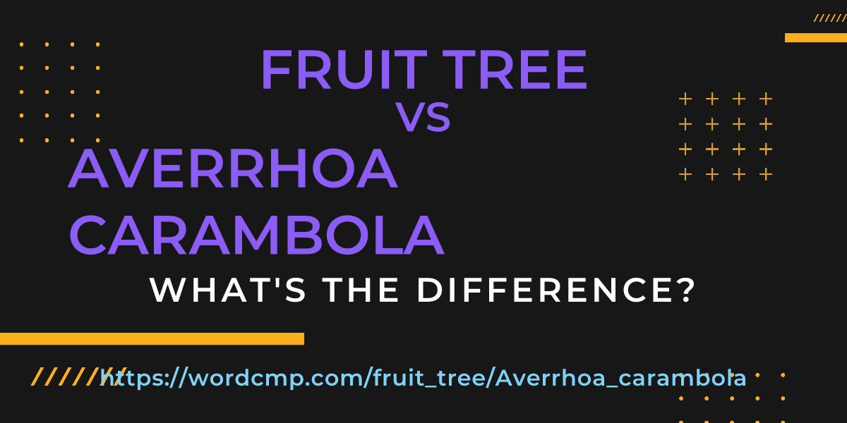 Difference between fruit tree and Averrhoa carambola