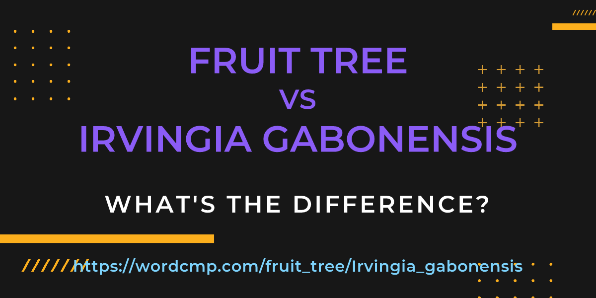 Difference between fruit tree and Irvingia gabonensis