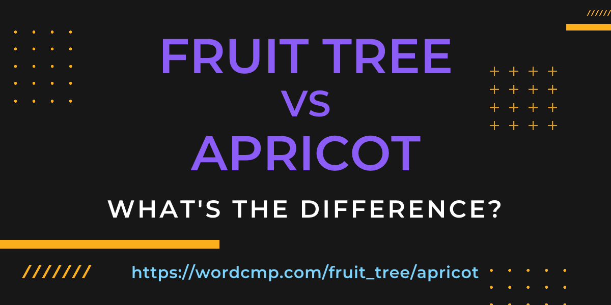 Difference between fruit tree and apricot
