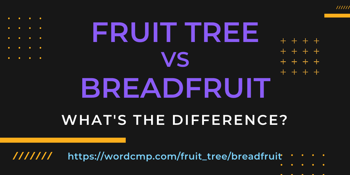 Difference between fruit tree and breadfruit