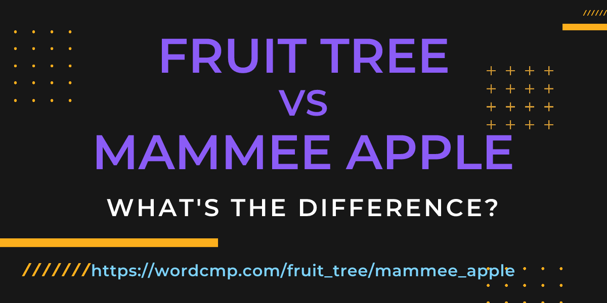 Difference between fruit tree and mammee apple