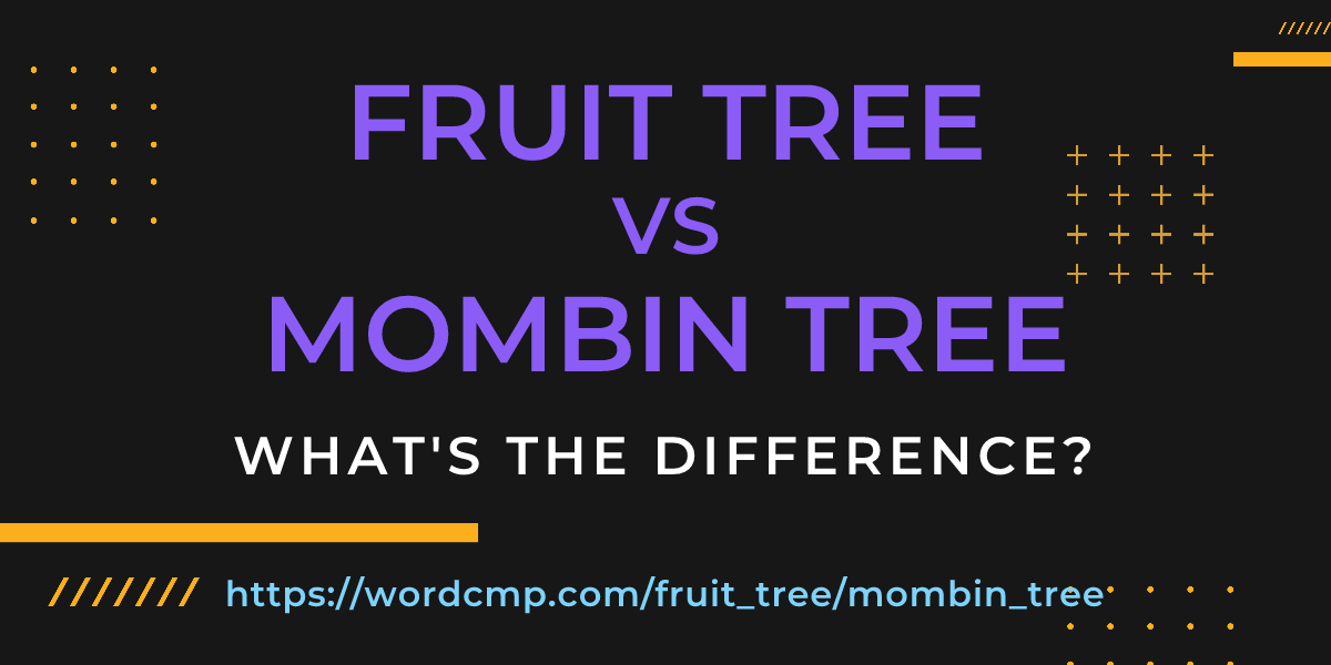 Difference between fruit tree and mombin tree