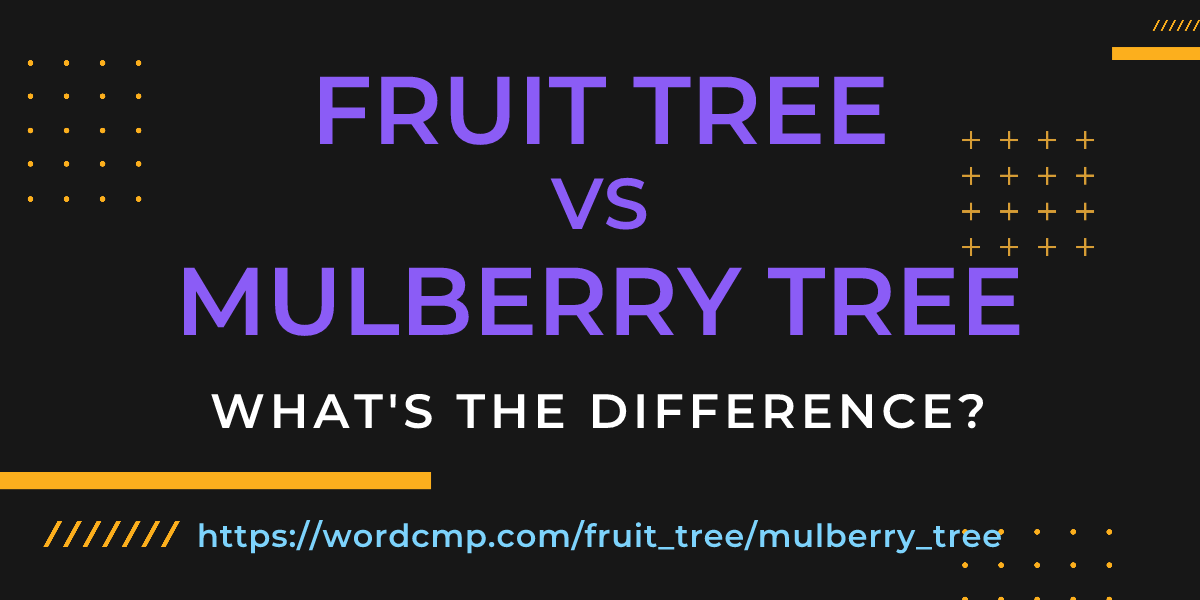 Difference between fruit tree and mulberry tree