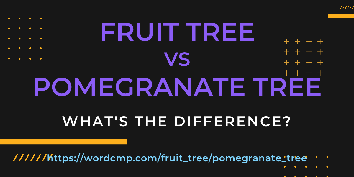 Difference between fruit tree and pomegranate tree
