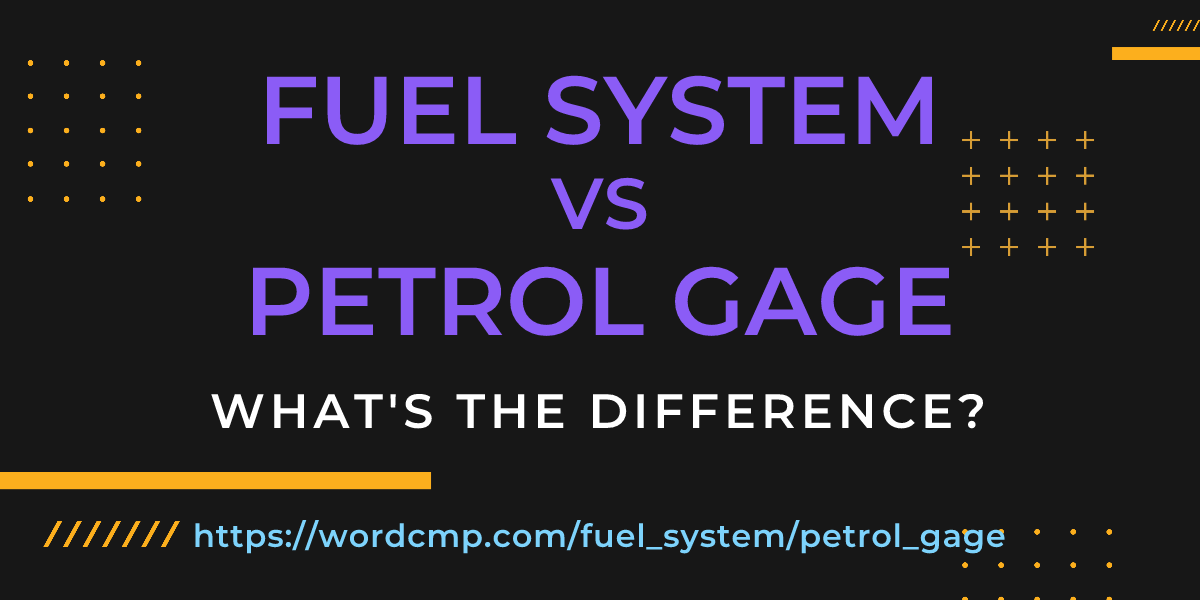 Difference between fuel system and petrol gage