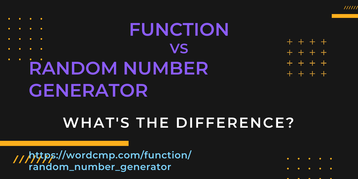 Difference between function and random number generator