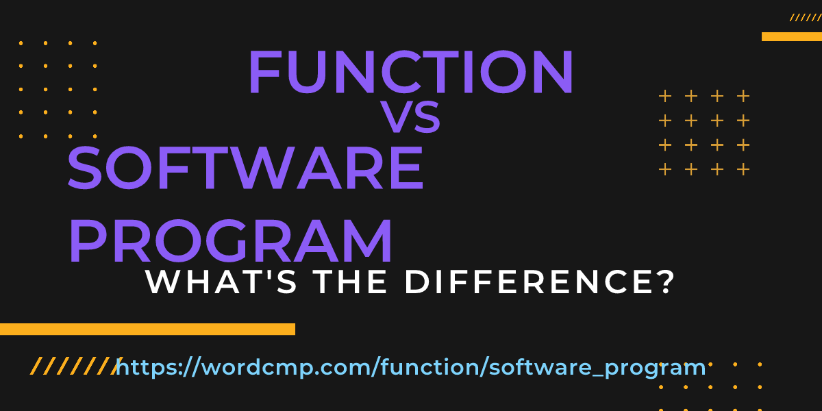 Difference between function and software program
