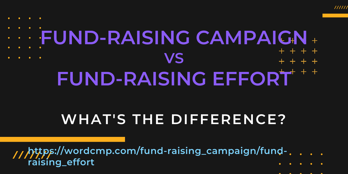 Difference between fund-raising campaign and fund-raising effort