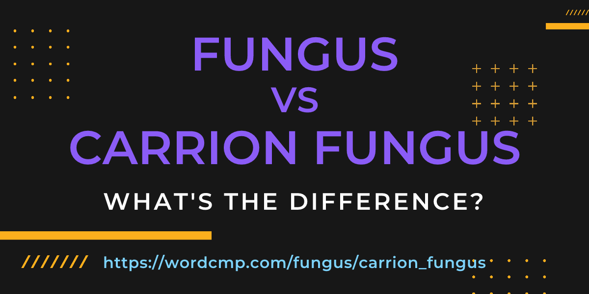 Difference between fungus and carrion fungus