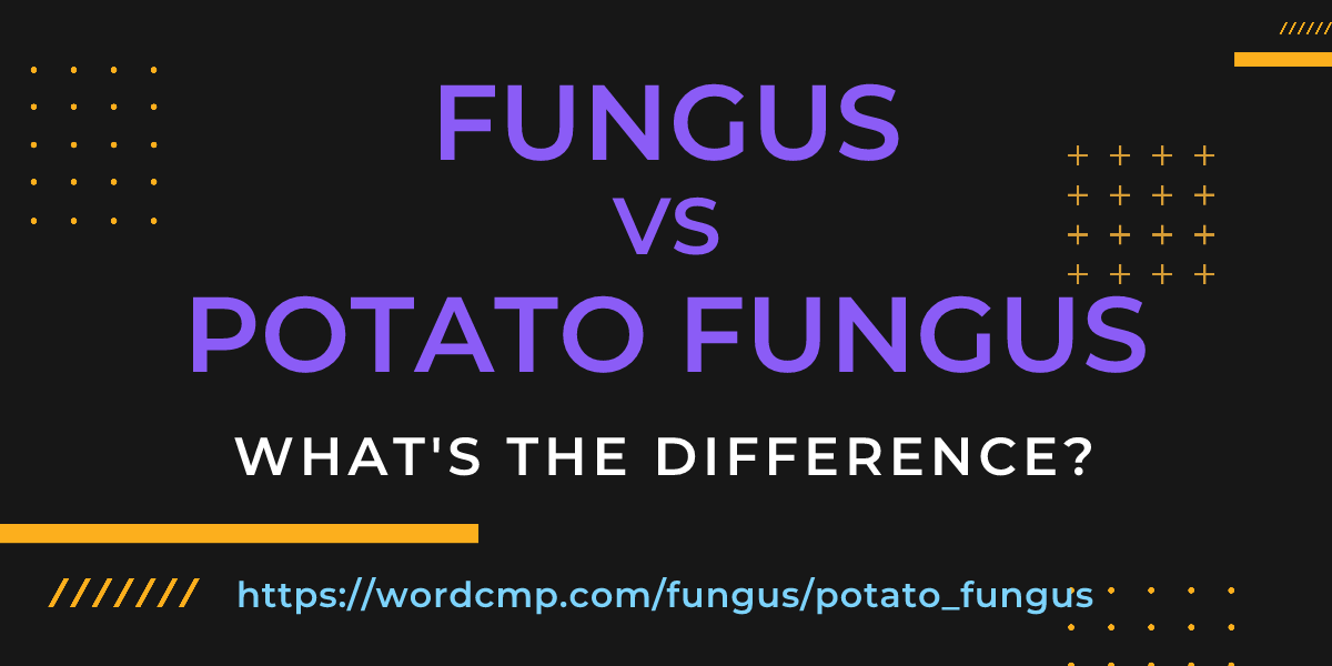 Difference between fungus and potato fungus