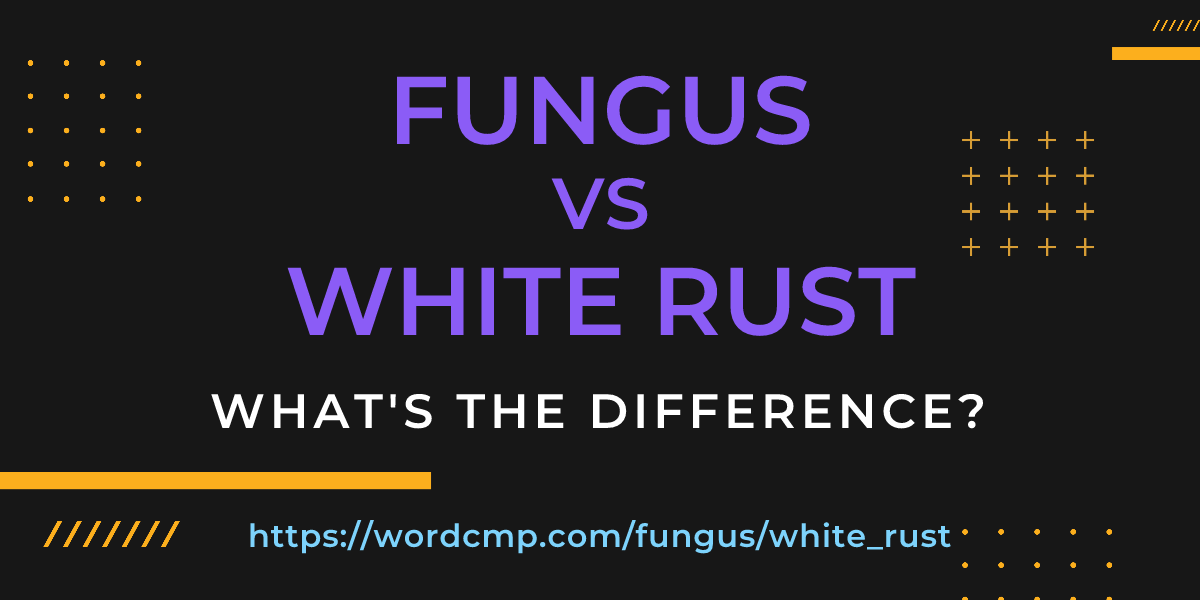 Difference between fungus and white rust