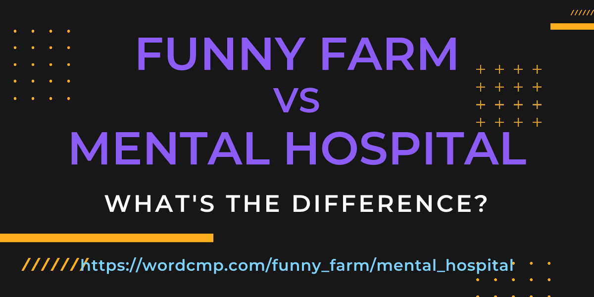 Difference between funny farm and mental hospital