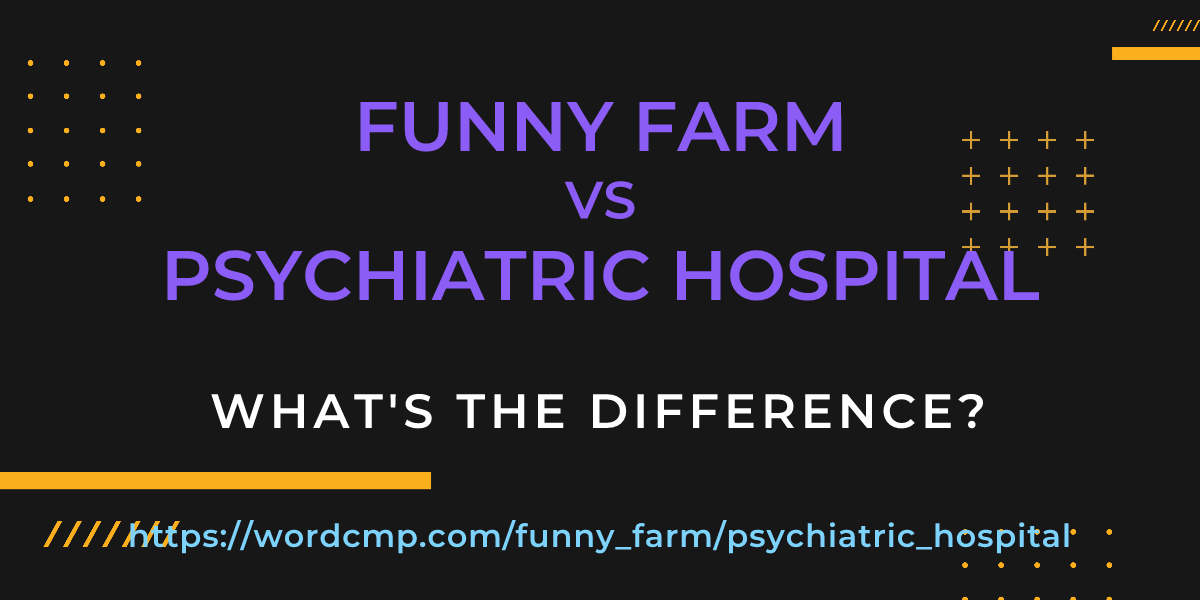 Difference between funny farm and psychiatric hospital