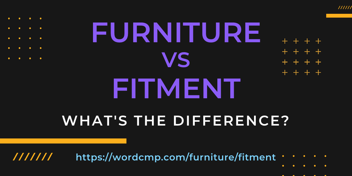 Difference between furniture and fitment