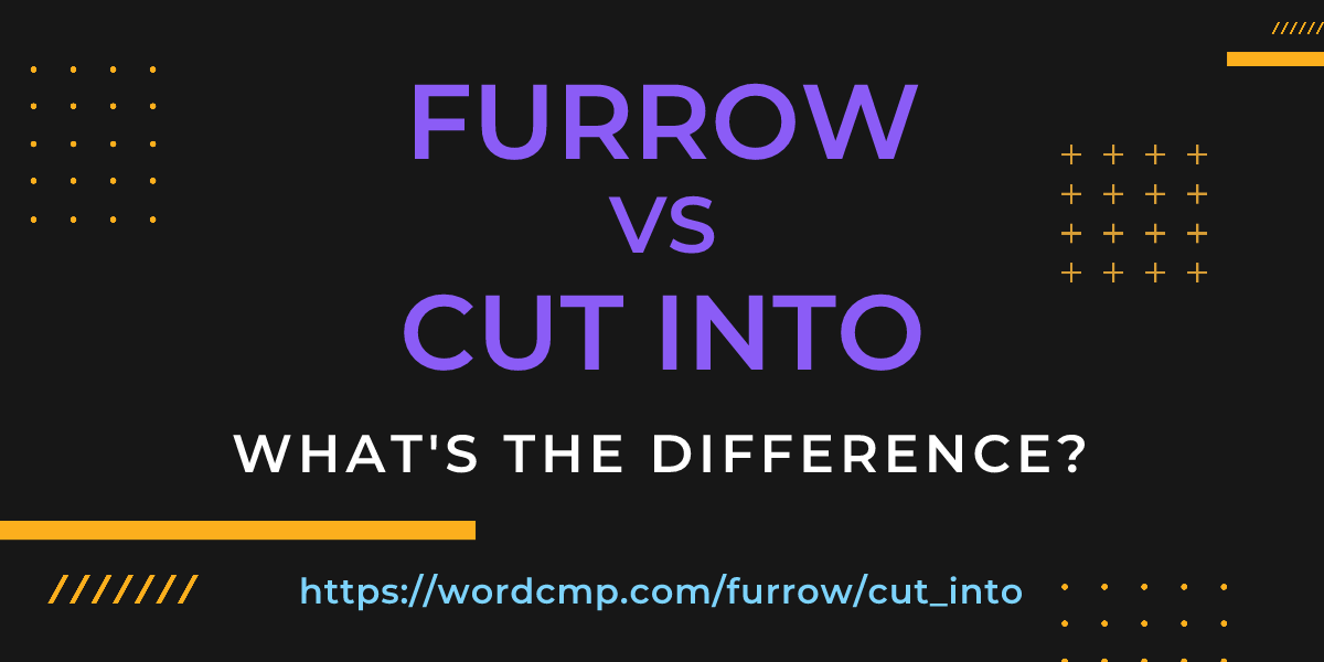 Difference between furrow and cut into