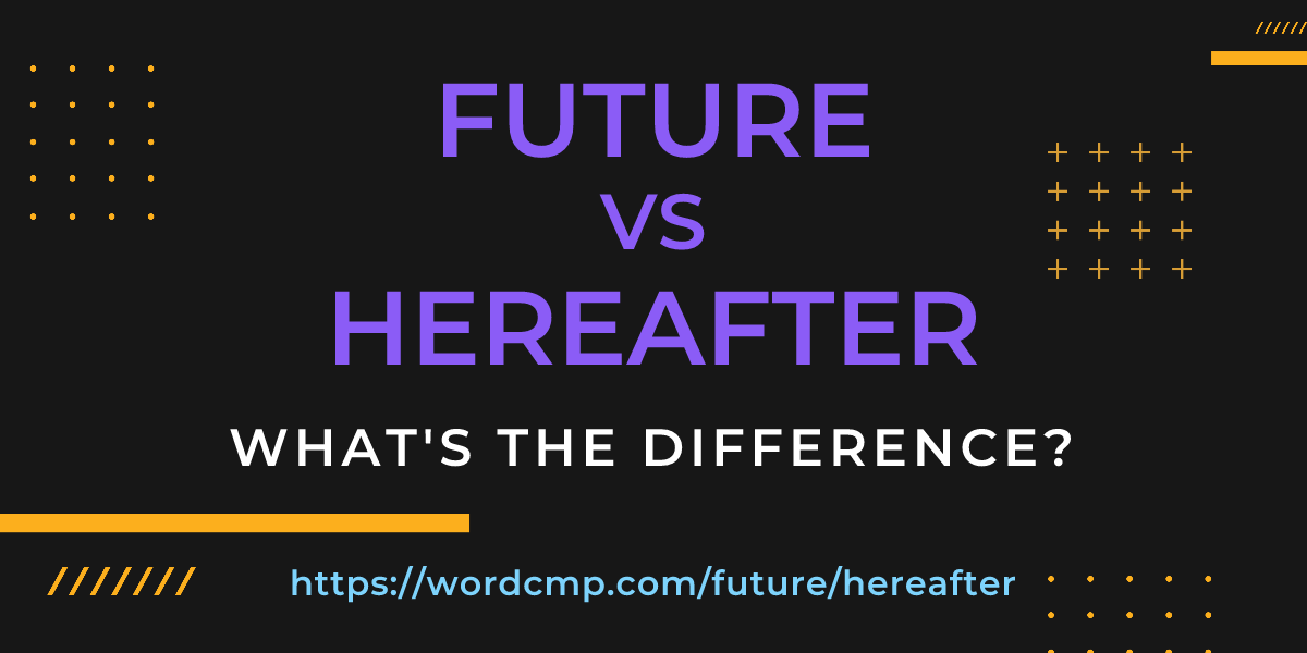 Difference between future and hereafter