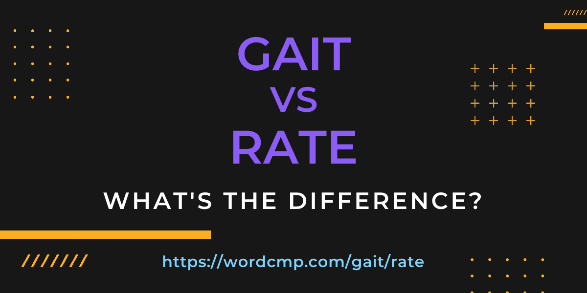 Difference between gait and rate