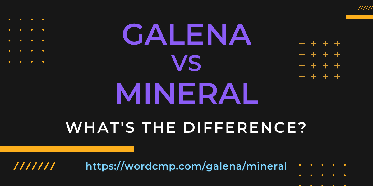 Difference between galena and mineral