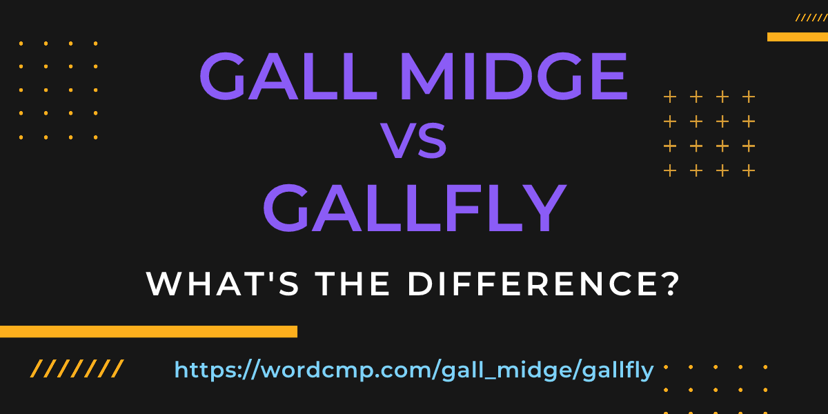 Difference between gall midge and gallfly