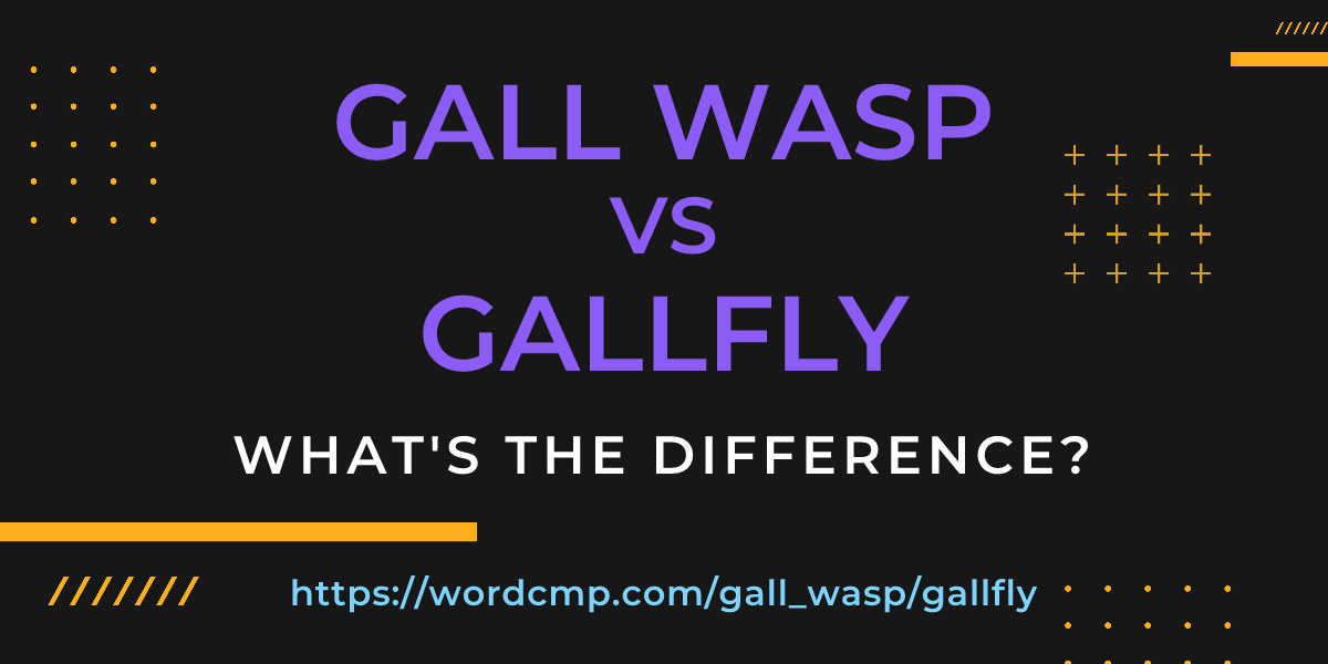 Difference between gall wasp and gallfly
