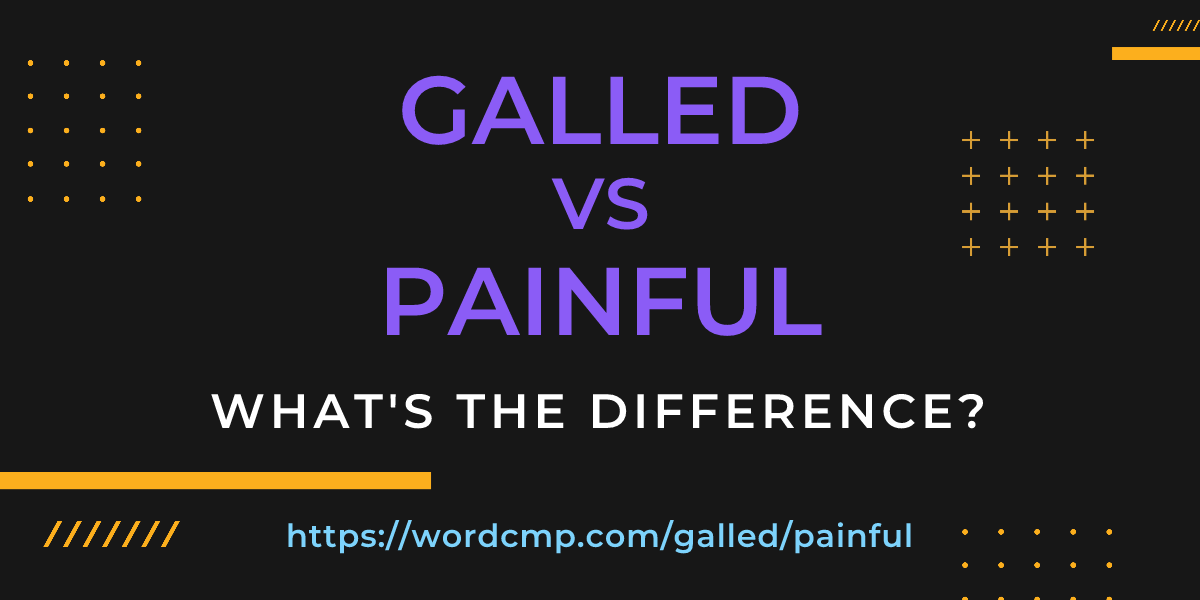 Difference between galled and painful