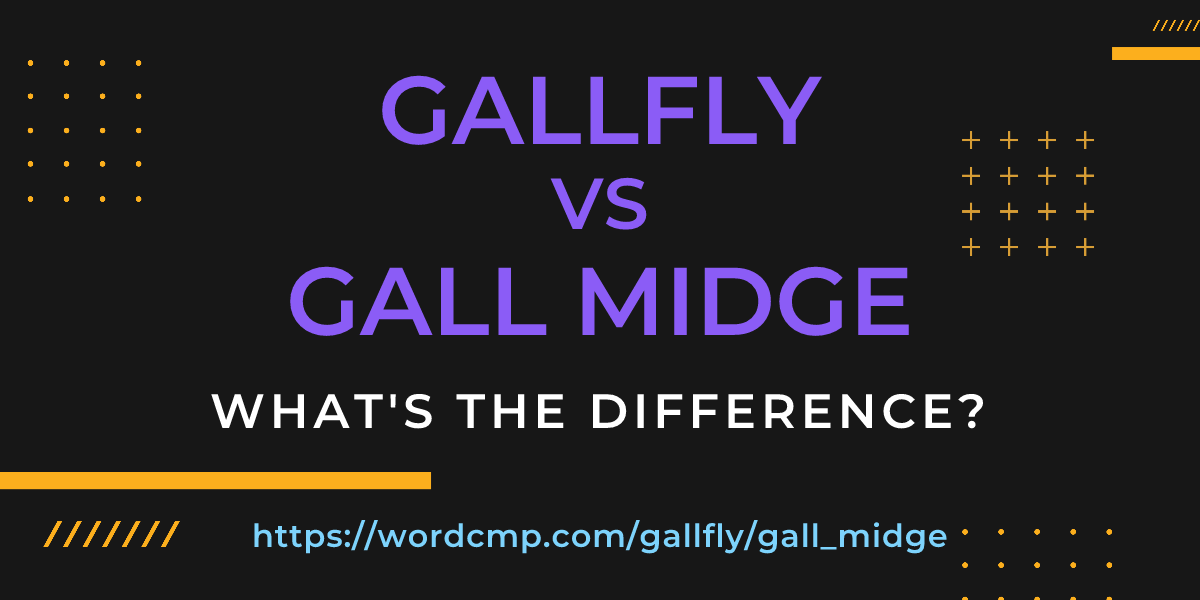 Difference between gallfly and gall midge