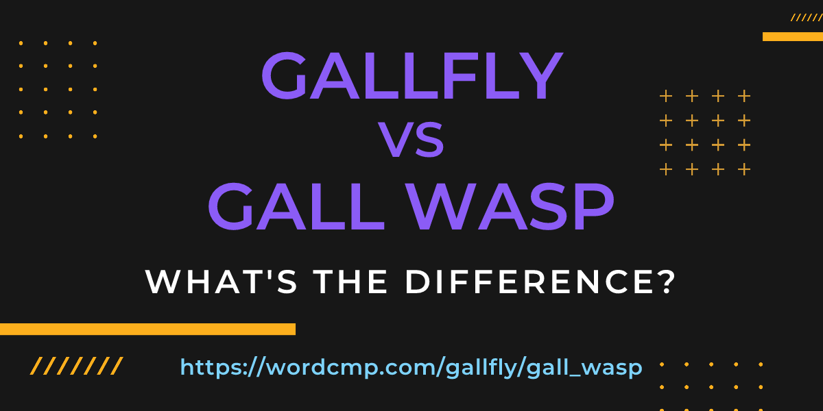 Difference between gallfly and gall wasp