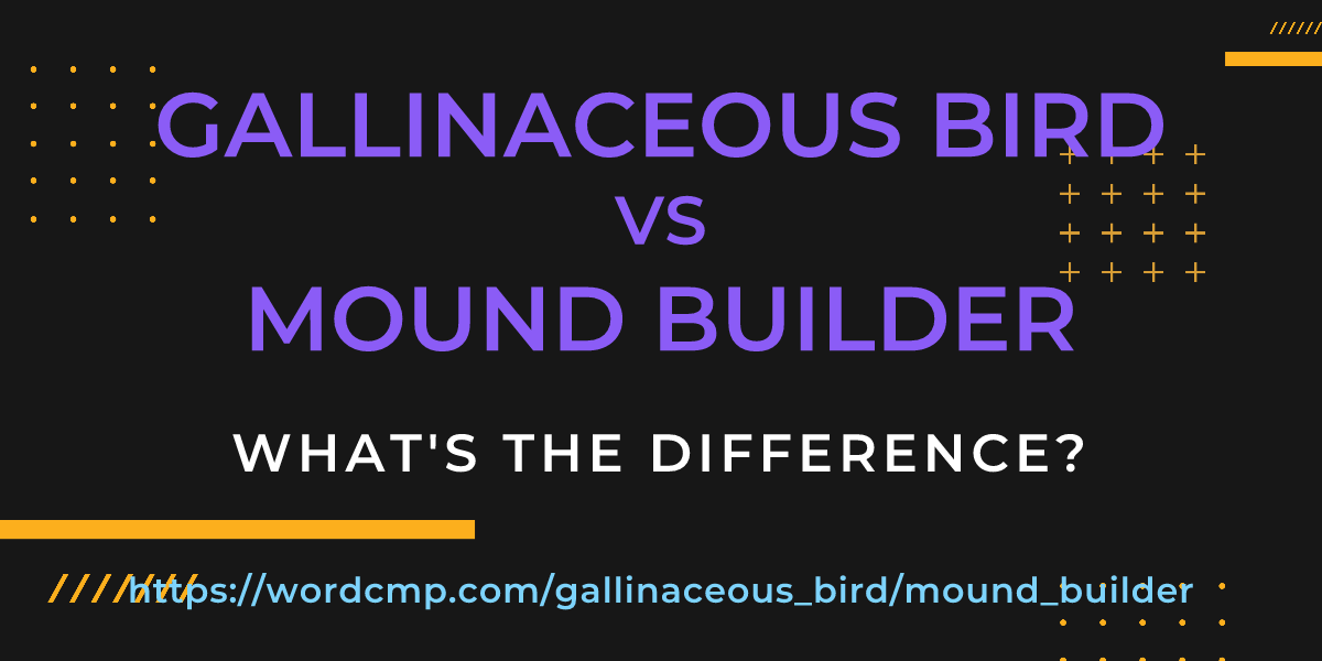 Difference between gallinaceous bird and mound builder